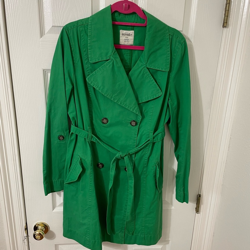 Kelly Green Trench Coat